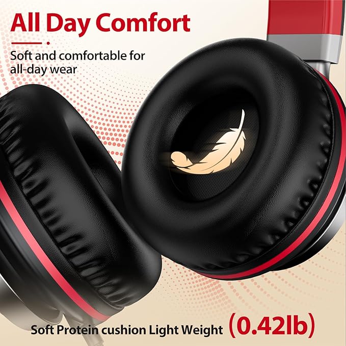 INFURTURE USB C Headphones with Mic,Volume Control,Tangle-Free Plaiting Line,Type C Headphones Wired,Lightweight Foldable for iPhone 15/16 Headphone Series/Tablet/School/Travel/Sports/Audiobooks