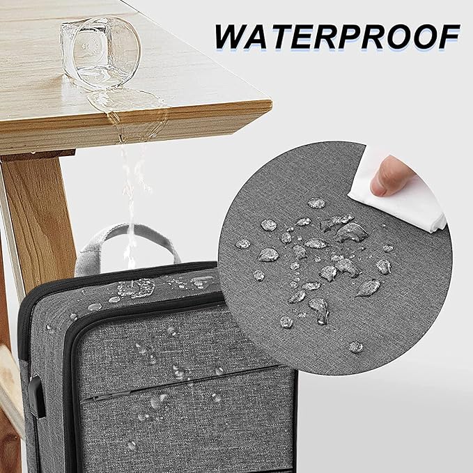 ZINZ Slim & Expandable Laptop Backpack 15 15.6 16 Inch Sleeve with USB Port, Spill-Resistant Notebooks Bag Case for Most 14-16 Inch MacBooks Surface-Books Dell HP Lenovo Asus Computers,G01BK02