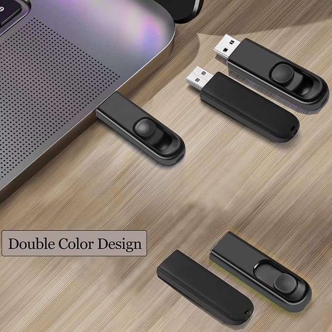 2 Pack 64GB USB Flash Drive, USB 2.0 Memory Stick Thumb Drive Pen Drives Jump Drive for Data Storage Black