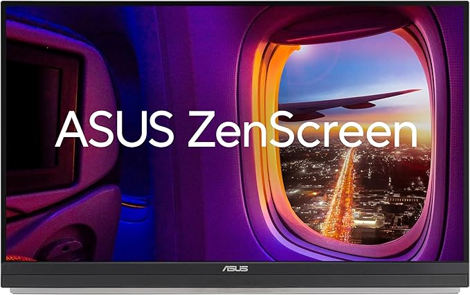 ASUS ZenScreen 27” 1440P Transportable Monitor (MB27ACF) - QHD (2560 x 1440), IPS, 100Hz, USB-C PD 70W, Speakers, Carrying Handle, Kickstand, C-clamp, Sub-woofer, 2.1 Channel Audio, 3 yr Warranty