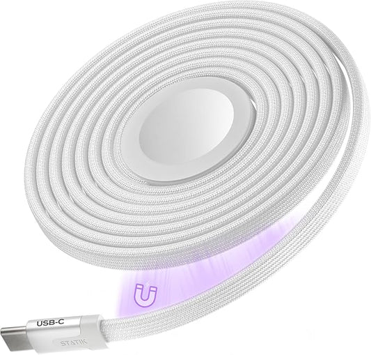 Statik MagStack Watch Charger USB C Cable, Charging Station Compatible with Apple Watch Charger Fast Charging, Clutter-Free Magnetic Charging Dock for SmartWatch, 3FT