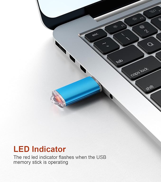 TOPESEL 2 Pack 64GB USB 3.0 Flash Drive High Speed Thumb Drive Memory Stick Jump Zip Drive for PC laptops, Tablets, TVs, Car Audio, Blue