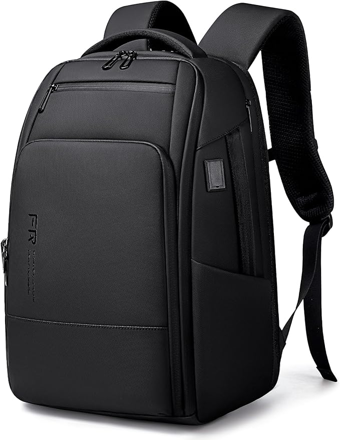 17 Inch Travel Laptop Backpack, Water Resistant Expandable Men's Computer Backpack for Men, Black Laptop Bag with USB Port for Business/Work/College