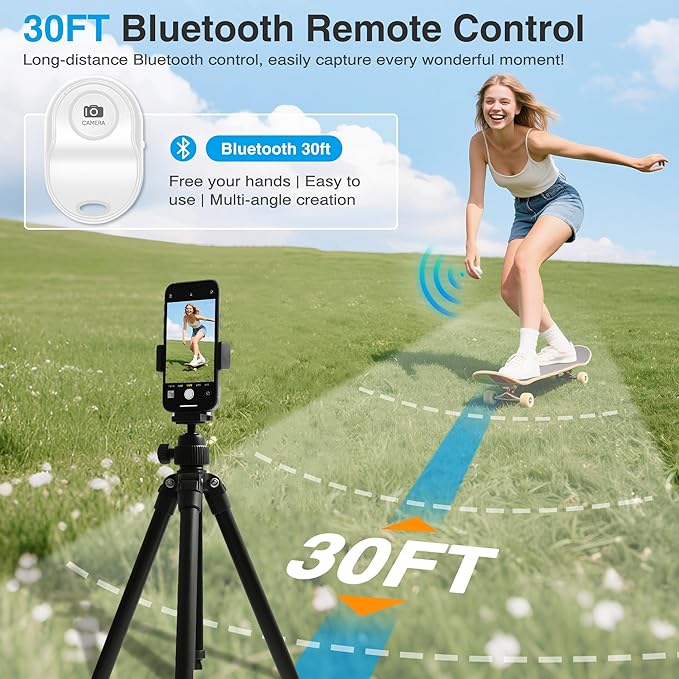 Selfie Monitor Screen Phone- Magnetic Phone Vlog Back Camera Selfie Monitor - 1080P Display can Wirelessly Connect to Mobile Phones - Selfie Screen Compatible with iPhone & Android (White)