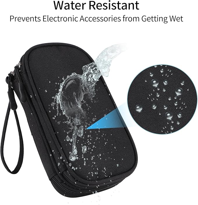 JIAKAI Travel Cable Organizer - Electronics Accessories Bag-Black