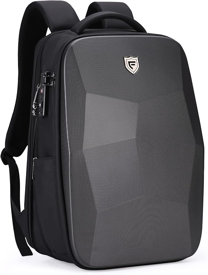 FENRUIEN Hardshell Backpack Expandable,Anti Theft Laptop Backpack for Men with USB Port,Water Resistant Computer Bag 17.3 Inch for Travel/Business