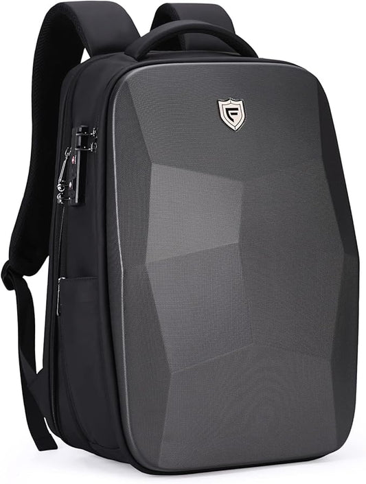 FENRUIEN Hardshell Backpack Expandable,Anti Theft Laptop Backpack for Men with USB Port,Water Resistant Computer Bag 17.3 Inch for Travel/Business