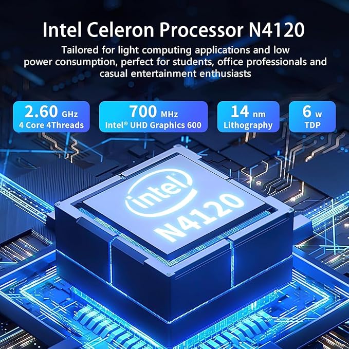 HP Chromebook 2025 Premium 14" HD Laptop Computer Light Slim Business, 4-Core Intel Processor, 4GB RAM, 192GB Storage (64GB eMMC+128GB Card), WiFi, Webcam, Long Battery, Chrome OS +MarxsolAccessory