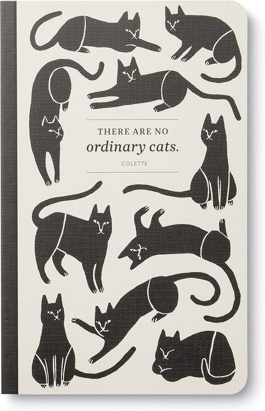 Compendium Softcover Journal - There are no ordinary cats. – A Write Now Journal with 128 Lined Pages, 5″W x 8″H