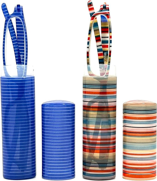 Women Reading Glasses Men Blue Light Blocking Anti Eyestrain Slim Computer Reader Tube Small Glass Thin Compact