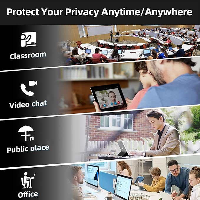 Magnetic Privacy Screen Protector Compatible with iPad Pro 12.9 Inch 2018 2020 2021 2022, Removable Anti Glare Blue Light Bubble-Free Black Security Protector Private Filter