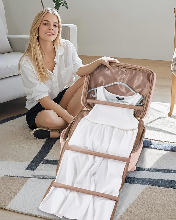 LOVEVOOK Travel Backpack for Women Men with Garment Bag, 40L Carry on Backpack as TSA Personal Item Flight Approved, Luggage Daypack Fits 17.3" Laptop, Overnight Business Weekender Travel Essential