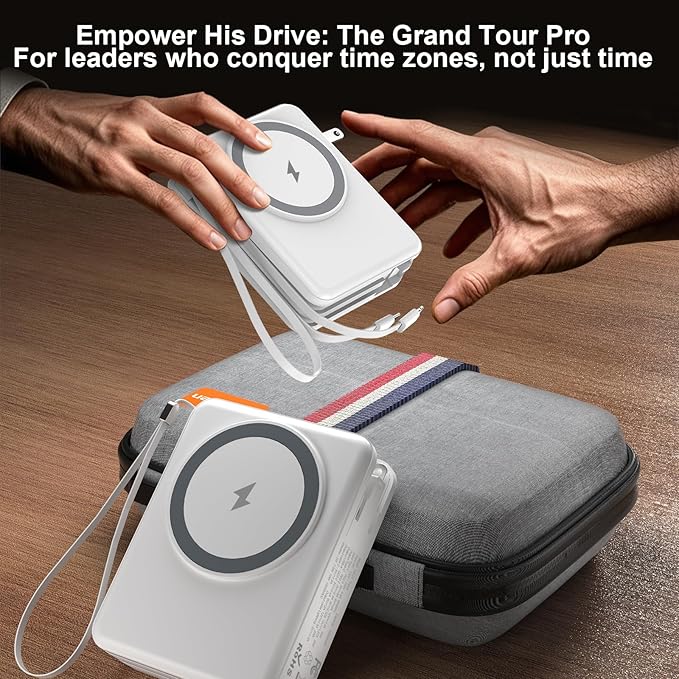 for Magsafe Battery Pack, 10000mAh Magnetic Portable Charger with USB C Cable, Travel Power Bank with Wall Plug Charger Block,Wireless Power Bank for iPhone 16/15/14/13/12/11 Series,Google,Galaxy