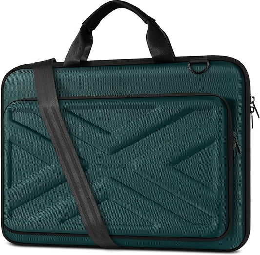 MOSISO Hard Shell Laptop Case for Men Women,13 inch Computer Bag Compatible with MacBook, HP, Dell, Lenovo, Asus, Notebook,13.3 inch Laptop Bag with Front Pocket & Shoulder Strap, Teal Green