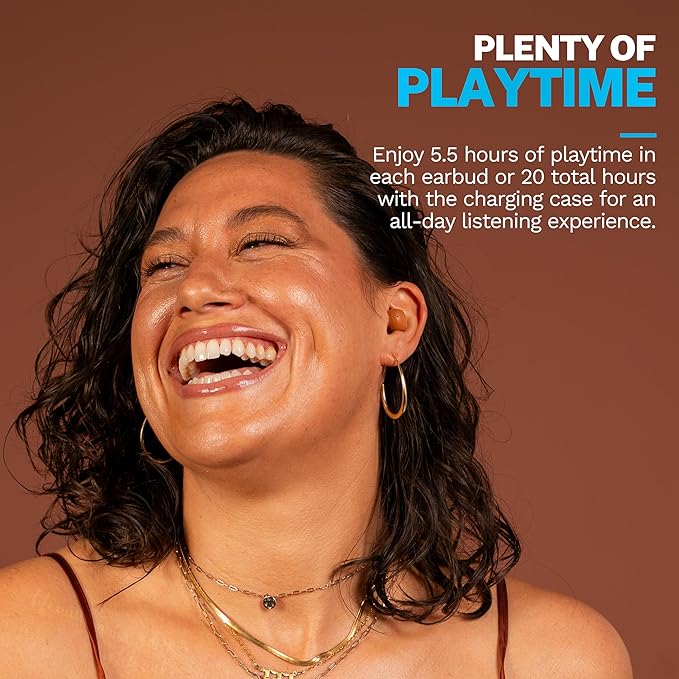 JLab JBuds Mini Tones True Wireless Bluetooth Earbuds + Charging Case, (7572 W), IP55 Sweat and Dust Proof, Bluetooth Multipoint, Be Aware Audio, 3 EQ Sound Settings, Crystal Clear Calls