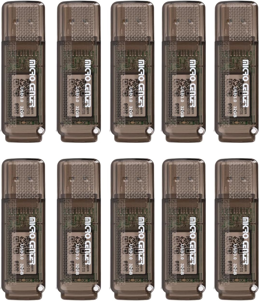 INLAND SuperSpeed 10 Pack 32GB USB 3.0 Flash Drive Memory Data Storage Jump Drive Without LED (32G 10-Pack)