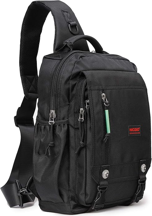 NICGID Sling Bags Chest Shoulder Backpacks, 12.5'' 13.3'' 14.1'' 15.6''Laptop Backpack Crossbody Messenger Bag Travel Outdoor