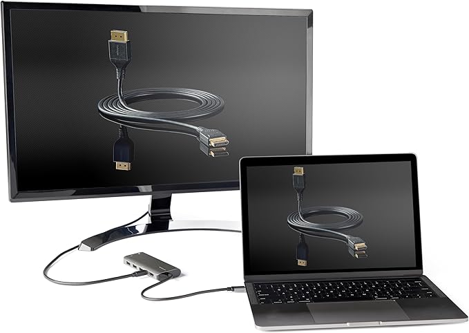 StarTech.com USB C Multiport Adapter - USB-C to HDMI or Mini DisplayPort 4K 60Hz, 100W Power Delivery Pass-Through, 4-Port 10Gbps USB Hub - USB Type-C Mini Dock - w/ 12" Attached Cable (DKT31CMDPHPD)