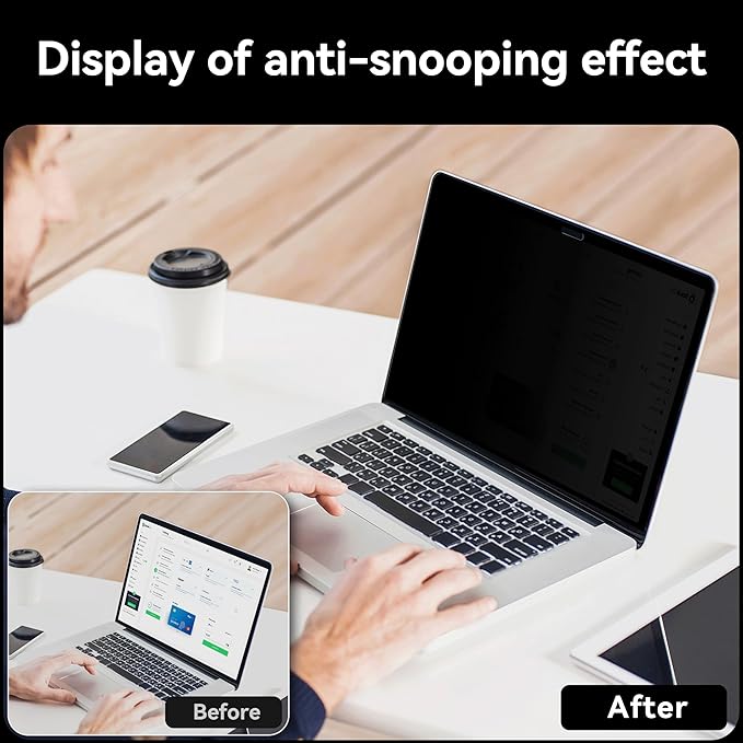 360°Privacy Screen MacBook Pro 13 inch (2016, 2017, 2018, 2019, 2020, 2021, 2022, M1, M2) & MacBook Air 13" (2018-2021, M1),Matte Anti Glare Blue Light 13 In Mac Scratch Resistant Laptop Screen Protector Filter