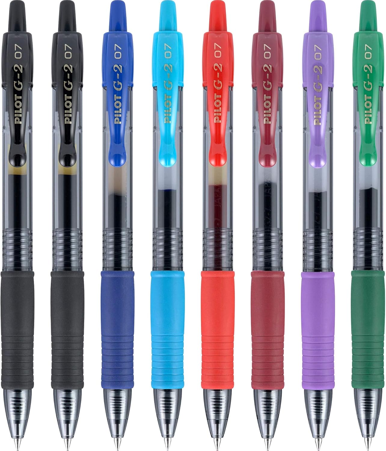 Pilot G2 Premium Gel Pens, Gel Roller Pens, Fine Point 0.7 mm Assorted Colors 7