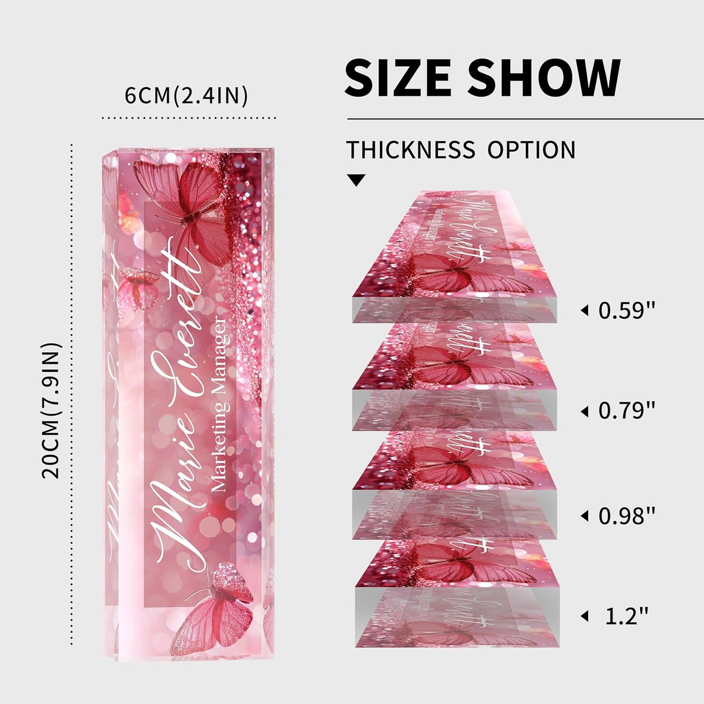 Custom Name Plate for Desk | Personalized Desk Name Plate | Personalized Boss Employee Appreciation Gifts | Acrylic Name Plate Office Desk Accessories