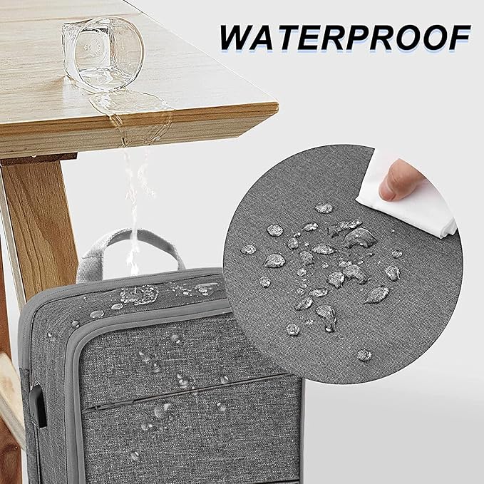 ZINZ Slim & Expandable Laptop Backpack 15 15.6 16 Inch Sleeve with USB Port, Spill-Resistant Notebooks Bag Case for Most 14-16 Inch MacBooks Surface-Books Dell HP Lenovo Asus Computers,D01G02