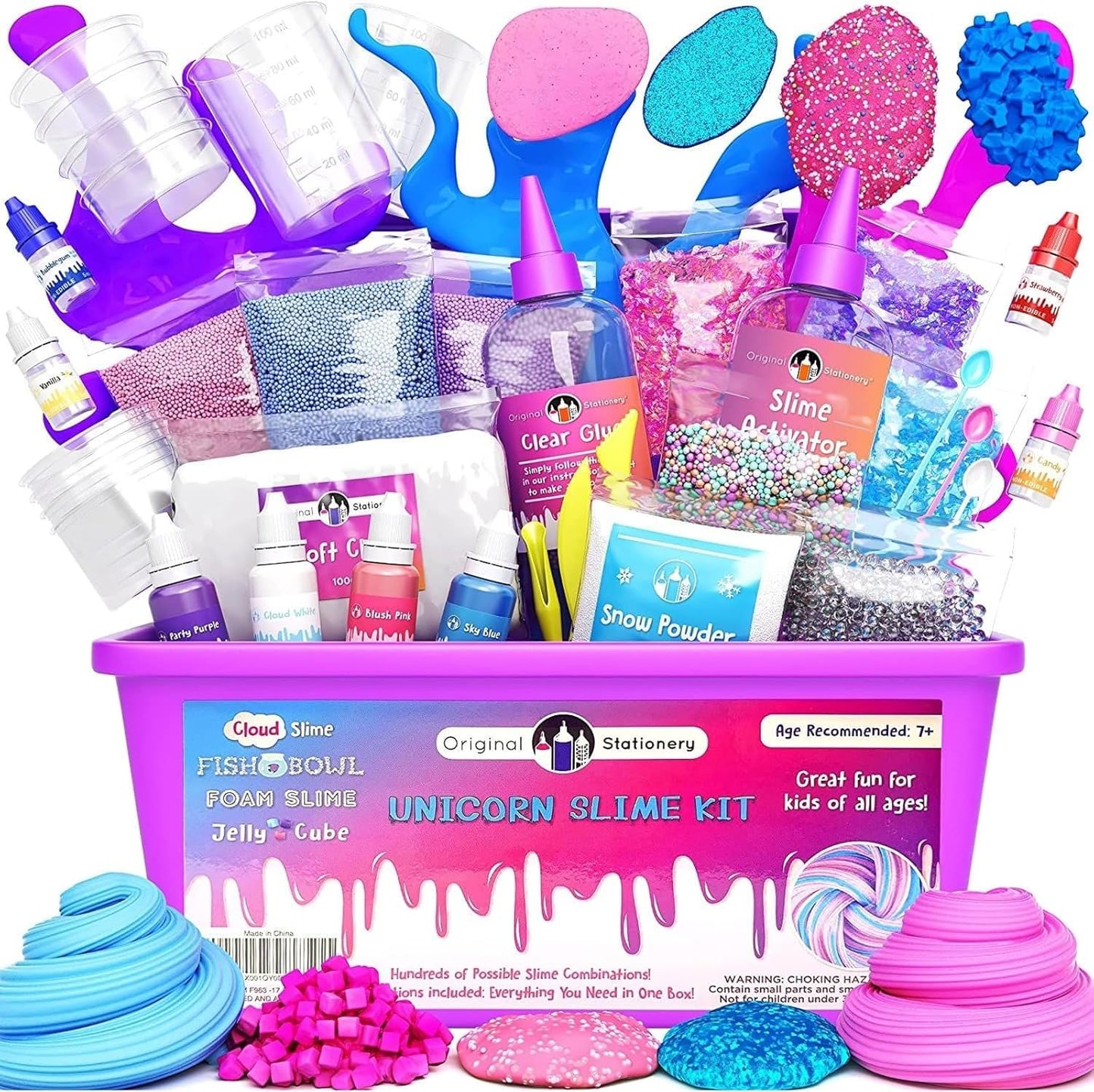 Original Stationery DIY Unicorn Slime Kit for Girls 7+ - Make Glow-in-The-Dark Slime - Fun Family Activity & Birthday Present