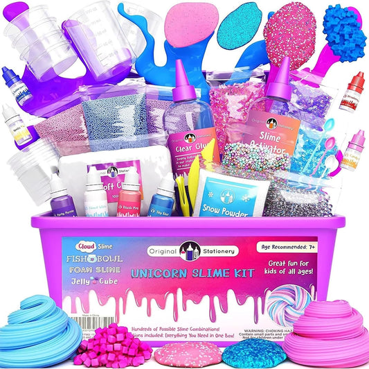Original Stationery DIY Unicorn Slime Kit for Girls 7+ - Make Glow-in-The-Dark Slime - Fun Family Activity & Birthday Present