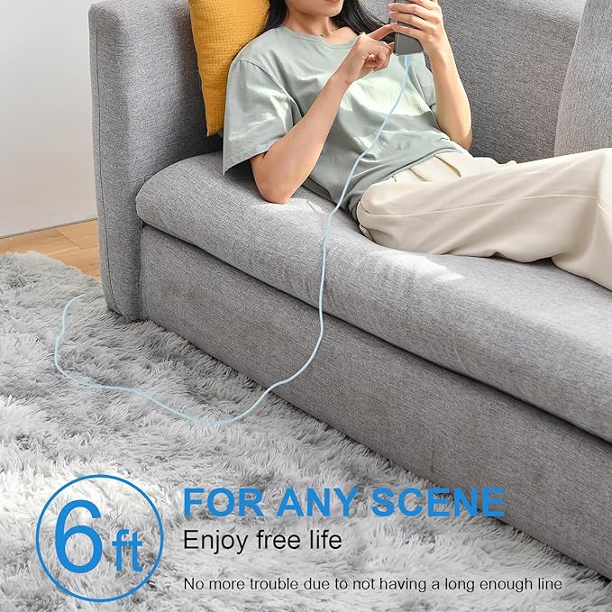 iPhone 17 16 15 Charger Fast Charging 3+3Pack Type C Charger USB C Chargers Block with 6FT Cable for iPhone Air/17/17 Plus/17 Pro/17 Pro Max/16/16 Plus/16 Pro/16 Pro Max/15/15 Pro Max/iPad Pro(Blue)