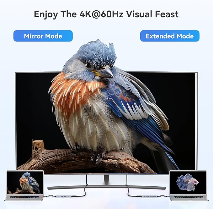 MOKiN USB C Hub HDMI Adapter for MacBook Pro/Air, 7 in 1 USB C Dongle with HDMI, SD/TF Card Reader, USB C Data Port,100W PD, and 2 USB 3.0 Compatible for MacBook Pro/Air, Dell XPS, Lenovo Thinkpad.