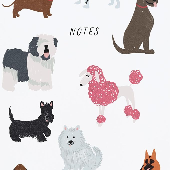 Minted Pooches Gracias Notebook, Writing Journal for Notes & Journaling, Durable Paper Cover, Modern, Colorful & Simple Spiral Bound Journal Notebook with 160 Lined Pages, 5.5" x 8.5"
