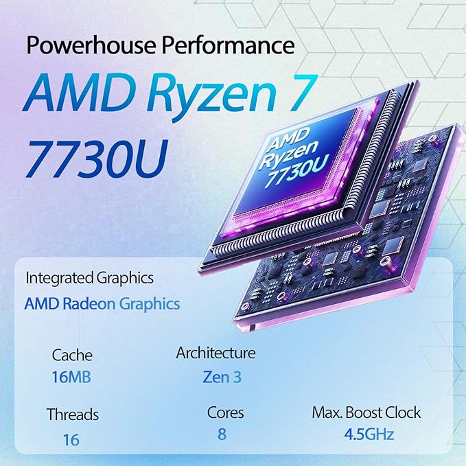 HP Flagship 15.6-inch Touchscreen Laptop Computer - AMD Ryzen 7 7730U • FHD Touch Anti Glare Display • for Business & Student • AI Copilot • WiFi 6 • HD Camera • Win 11 Pro (32GB RAM | 1TB SSD)