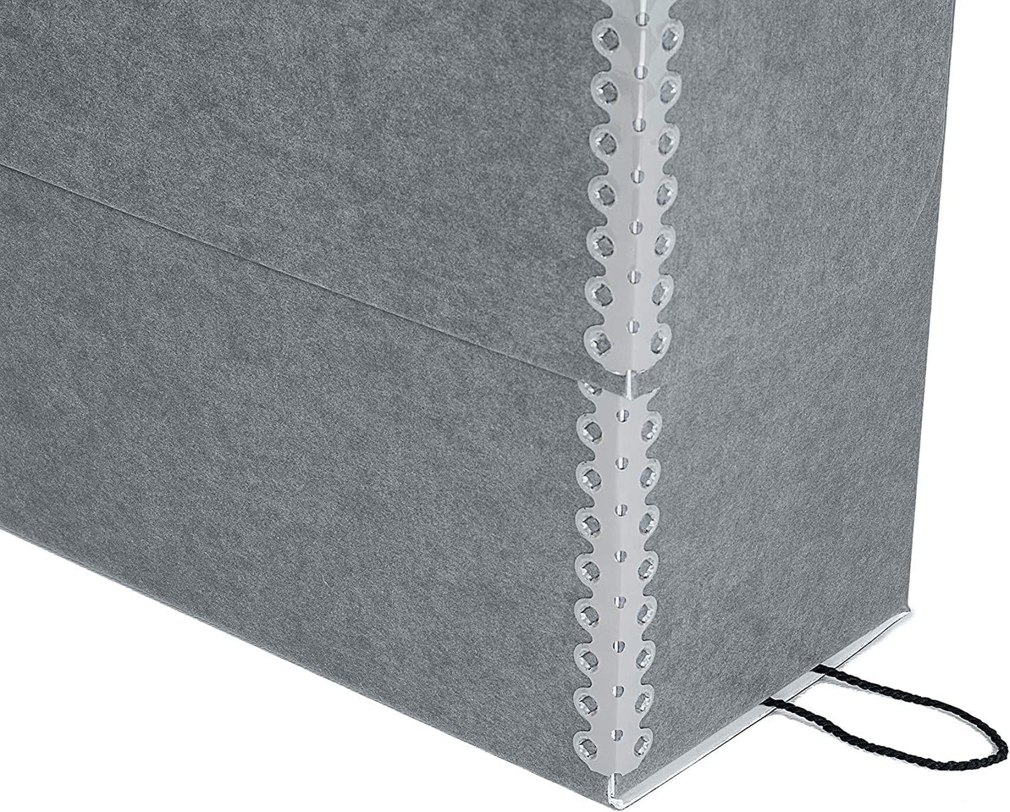 Lineco Archival Document Storage Box with Metal Edge, Acid-Free Gray Boxboard, Organize and Store Files, Prints, Photos, Letter-Sized Case 12.5" x 10.5" x 5" Wide