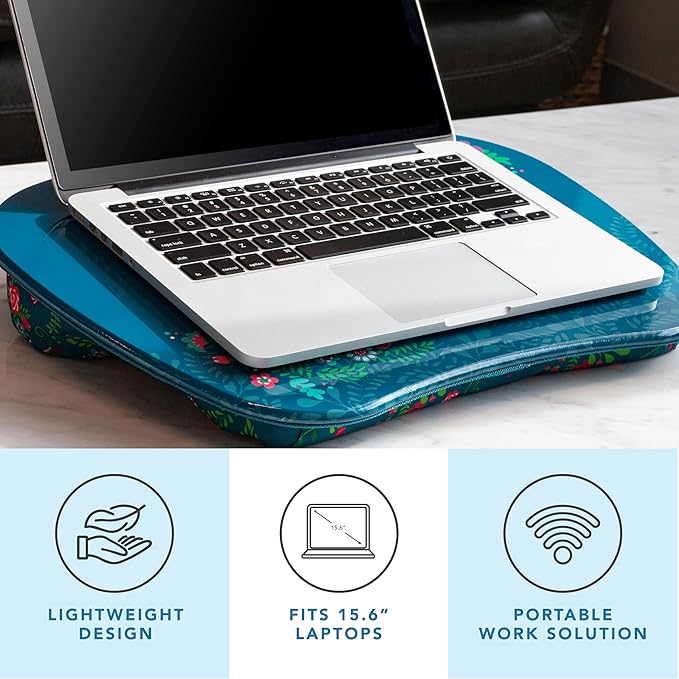 LAPGEAR MyStyle Portable Lap Desk with Cushion - Big Ideas - Fits up to 15.6 Inch Laptops - Style No. 45311