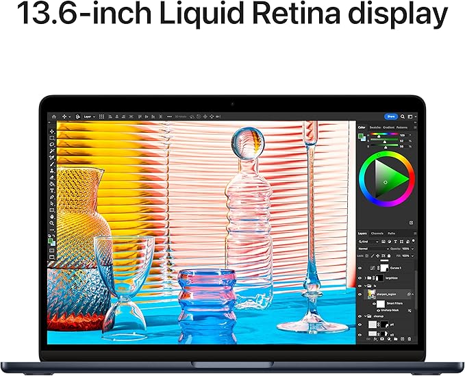 Apple 2022 MacBook Air with Apple M2 Chip 13-inch, 16GB RAM, 512GB SSD Storage Midnight (Renewed)