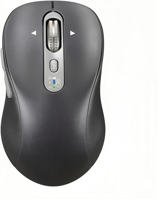 Wireless Bluetooth Mouse, Portable Rechargeable, Multi-Device,4-Level DPI,USB-A Receiver and Two Bluetooth, Multi-System,4-Way Scrollig for MacBook Air/Pro, iPad, Laptop, Computer. (Grey)