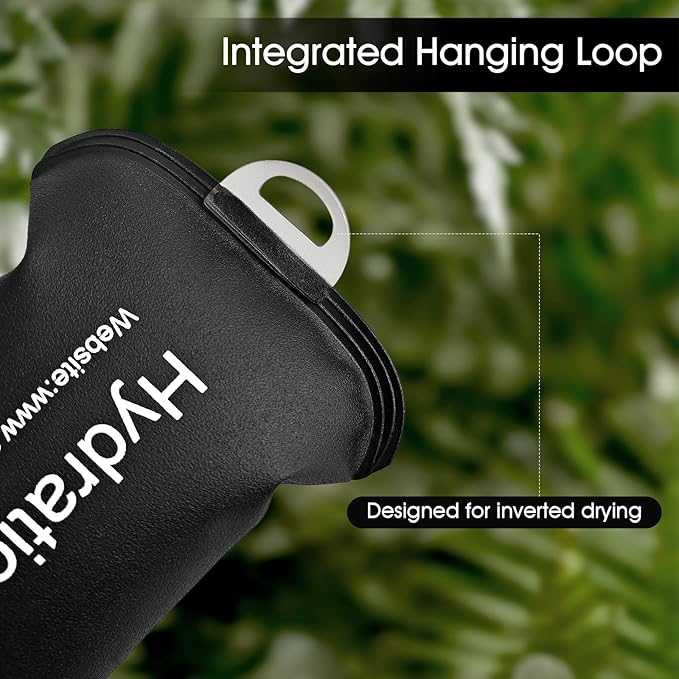 GYGYL Soft Flask, TPU Collapsible Soft Water Bottle for Hydration Pack, Running Vest, Leak-Proof Folding Water Bottle for Hiking Cycling Climbing Jogging-500ml Black