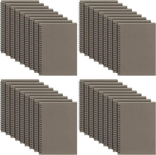 Yahenda Spiral Notebook Bulk A5 Journal Lined 8.3'' x 5.5'' Writing Composition Paper Small Notepad Subject Notebook for Students Office Business Back to School Supplies(Dark Gray,36 Pcs)