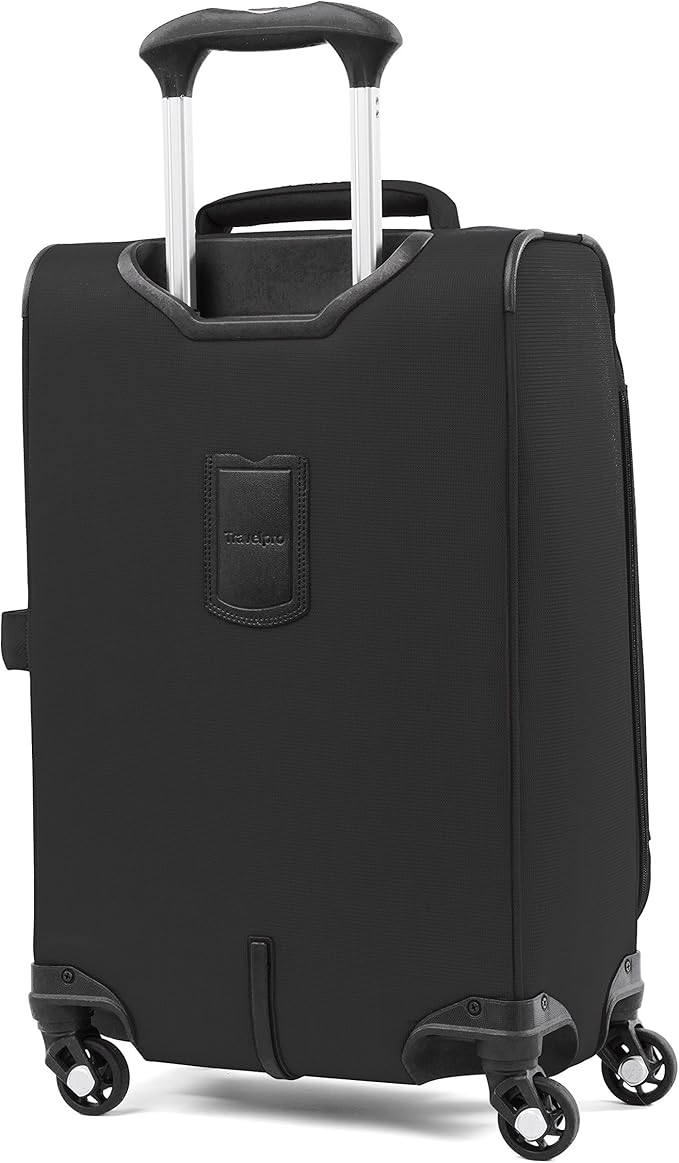 Travelpro Maxlite 5 Softside 2pc Set Expandable Carry On Luggage with 4 Spinner Wheels/Soft Underseat Tote, Lightweight Suitcase, Men and Women, Black