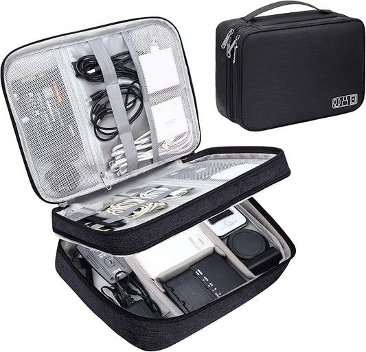 CILLA Electronics Organizer Travel, Travel Cord Organizer Case, Compact Electronics Accessories Bag for Cable, Cord, Charger, Phone