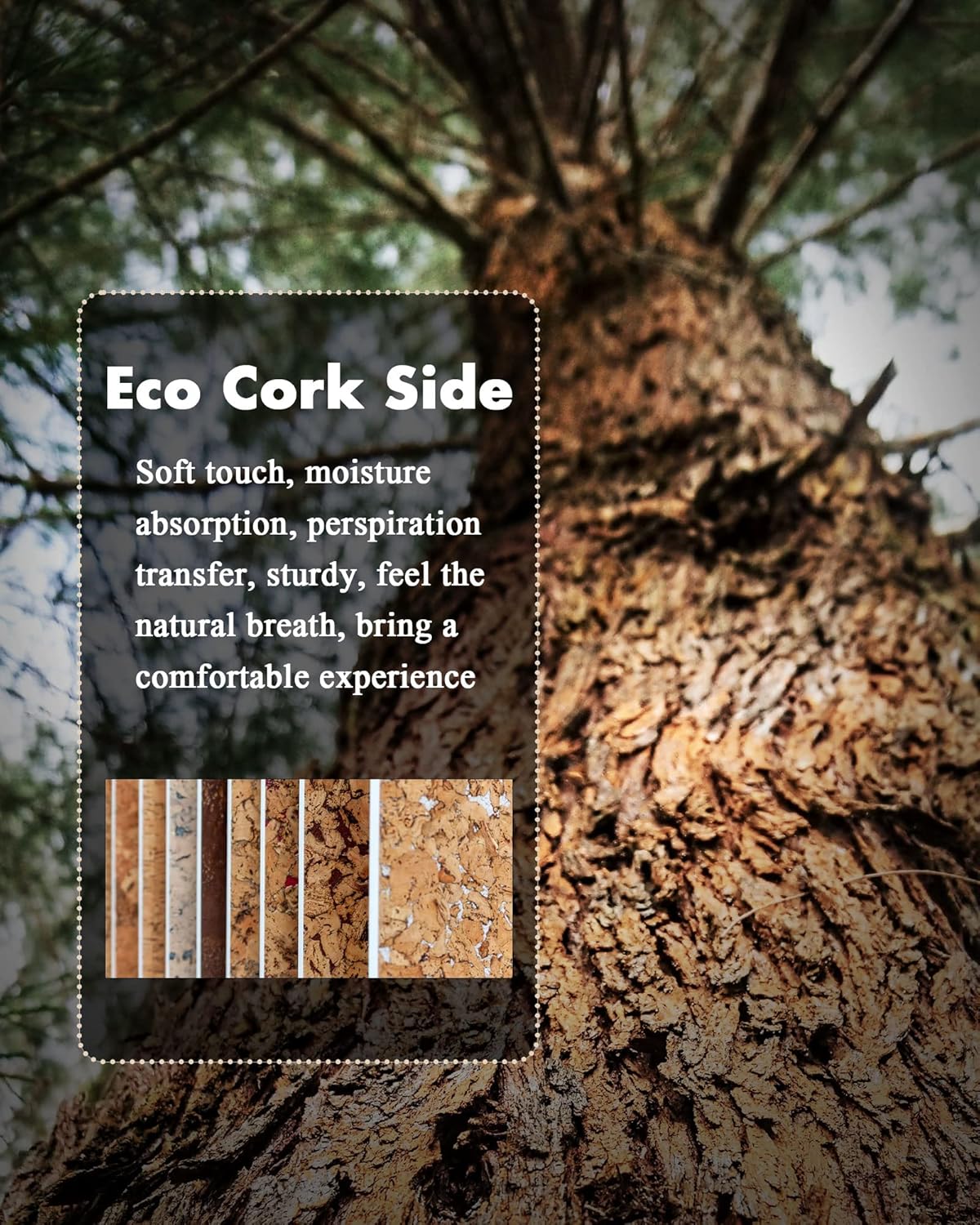 YSAGi Double-Sided Desk Pad, Leather Desk Mat, Eco Cork Desk Pad Protector, Large Mouse Pad for Desk, Waterproof Desk Blotter Pad, Desk Writing Pad for Office Work/Home (Purple+Cork, 47.2" x 23.6")