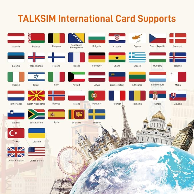 International Data SIM Card 31GB for 30 Days –4G LTE Coverage 45 Countries in USA,UK,Europe,Asia and Africa Prepaid Travel Data Only SIMCARD for Unlocked WiFi Mobile Hotspot,Phones&Tablet–No Contract