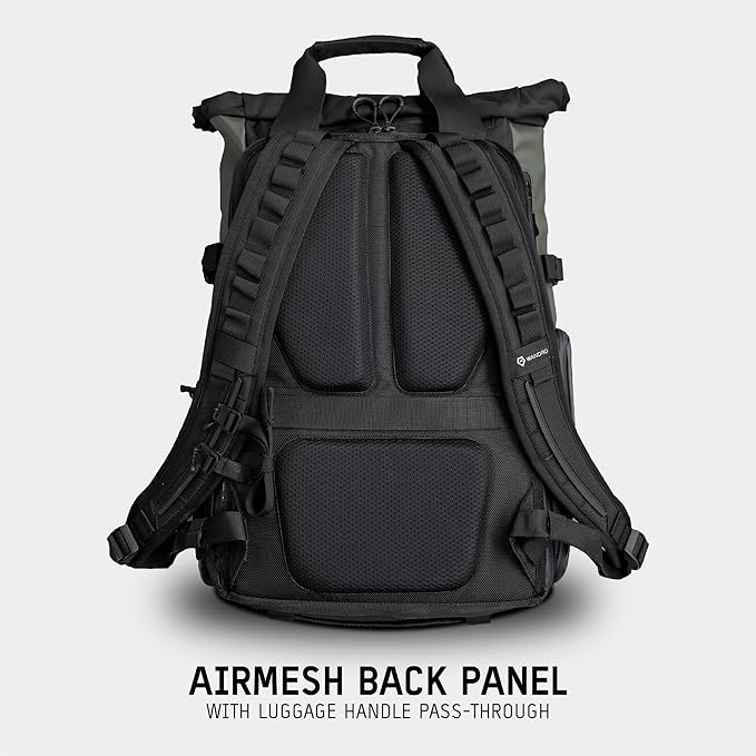 WANDRD PRVKE 21L, V3 Backpack: Weather-Resistant Travel & Camera Backpack with Laptop Sleeve, Quick Side Access, Clamshell Opening – Ideal Photography & Travel Bag (Wastach Green)