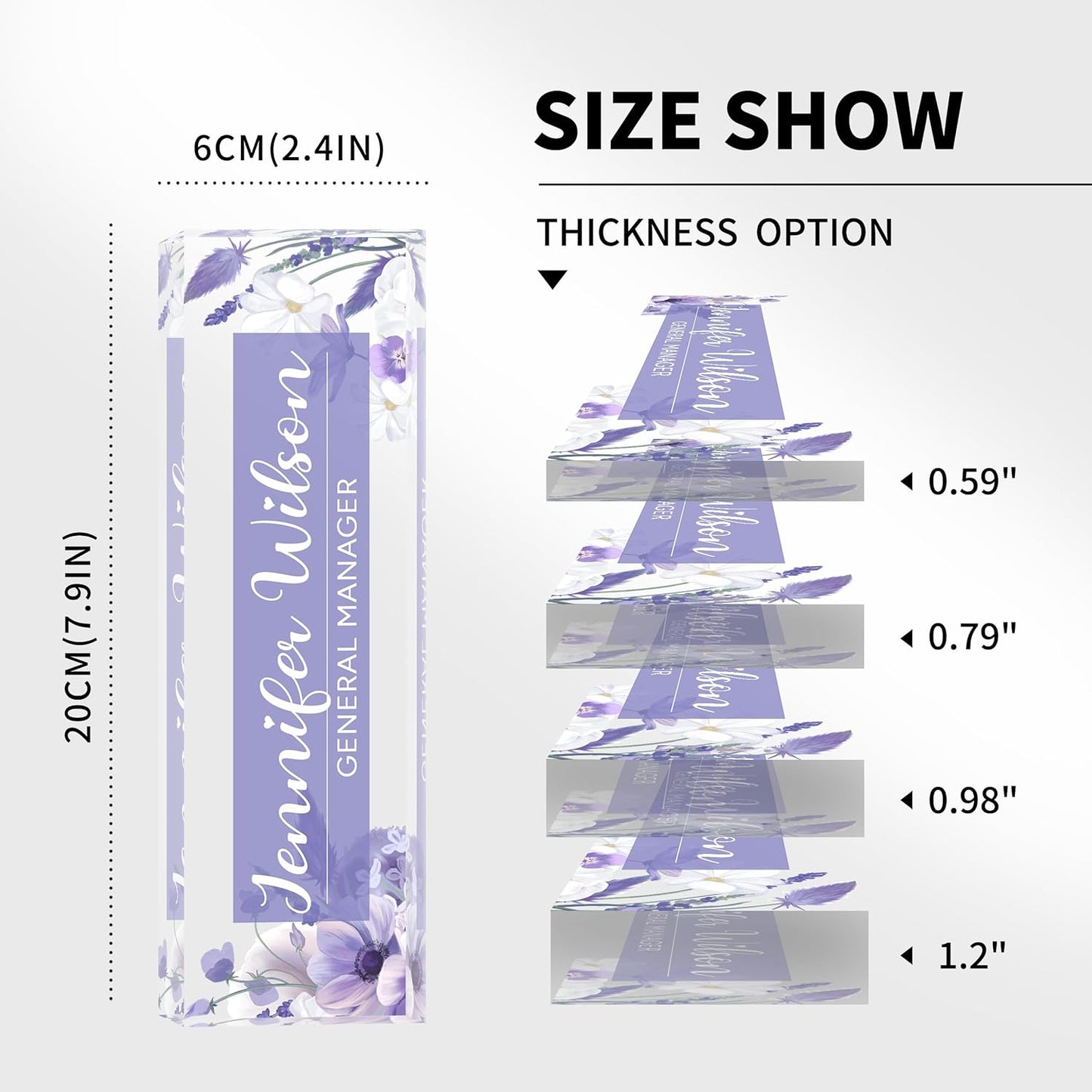 Name Plate for Desk, Desk Name Plate Personalized Office Desk Decor for Women and Men, Acrylic Desk Accessories, Employee Appreciation Gifts The Office Gifts for Boss, Manager, Teacher, Nurse