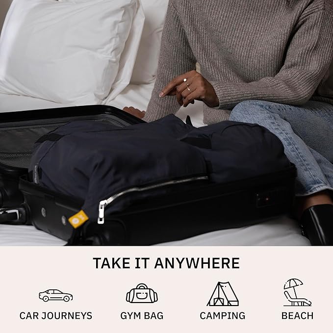 trtl Packing Pods, Black - Packing Cubes for Travel - Organizer Bags for Luggage to Maximize Space in Suitcase - Travel Packing Organizers - Includes Carry Strap - Comes with 3 Cube Sizes - 3 Pack