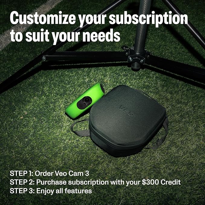 Veo Cam 3 5G – 1080HD Sports Camera with AI Auto-Tracking, Portable Design, Long Battery Life, and Cloud Storage – Includes $300 Subscription Credit – Perfect for Coaches, Teams