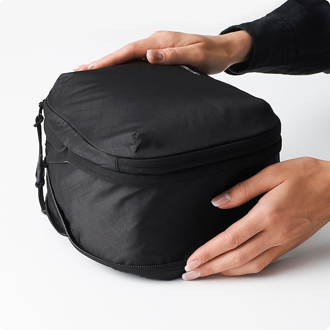 Aerotrunk Ultralight Compression Packing Cubes - Lightweight Travel Organizers for Suitcases and Luggage (3-Pack, Black)