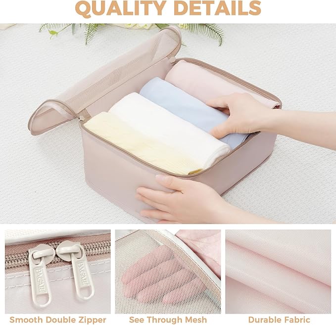 BAGAIL 9 Set Packing Cubes Luggage Packing Organizers for Travel Accessories