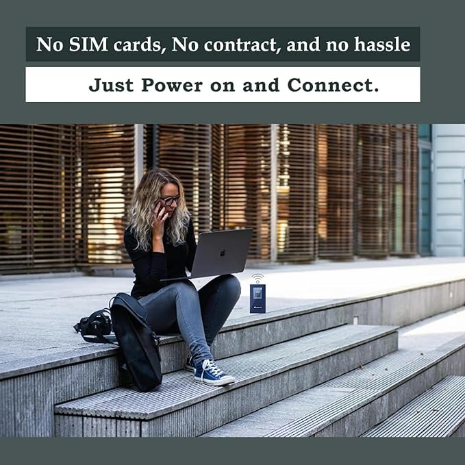 Skylink Global SLG-06 Blade 4G LTE Mobile Hotspot–Portable WiFi for Travel in 140+ Countries, No SIM Card Needed (AI Powered Global Smart Network), 10GB U.S. Data, No Contract, Connects to 16 Devices