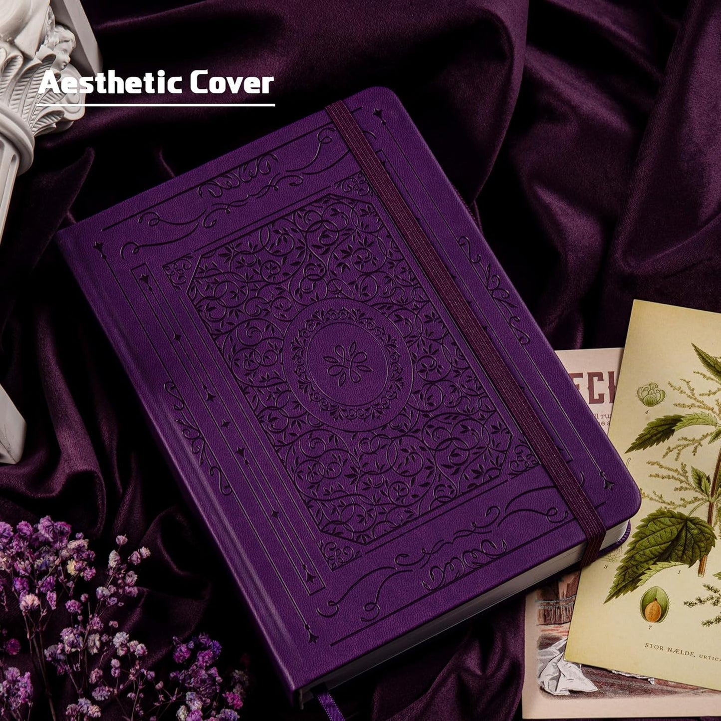 TIEFOSSI Bullet Dotted Journal Notebook, 160gsm 256 Numbered Thick Paper, A5 Hardcover Dotted Grid Diary for Women Men Work Writing, Bullet Journaling, Drawing, 5.8 x 8.3 in